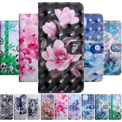 Tiger Cat Flower Leather Case For Frame Samsung J2 Pro J4 Plus J6 2018 J3 J5 2016 J7 2017 A8 A9 2018 Xcover4 G390F Cover DP29G