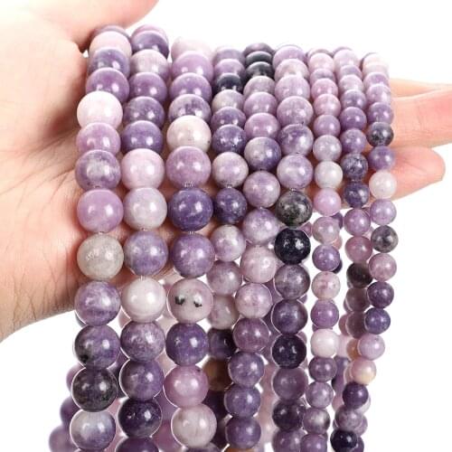 LW002 6/8/10mm lilac colour Beads for Jewelry Making, Energy Stone Healing Power,Enjoy DIY Fun