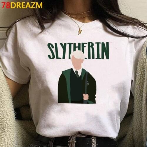 Draco malfoy summer top female harajuku kawaii ulzzang print plus size kawaii top tees white t shirt