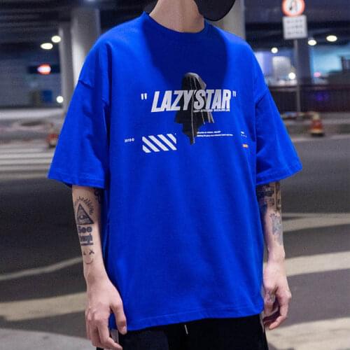 2020 summer hip hop mens and womens T-shirt loose T-shirt short sleeve printed T-shirt laminated T-shirt