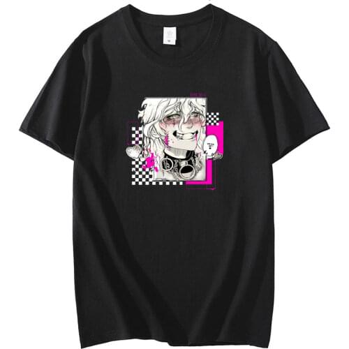 Danganronpa T Shirt Summer Dangan Ronpa Y2k Short-sleeved T-shirt Casual Komaeda Nagito Cosplay Tshirt Tops Tees Anime Tops
