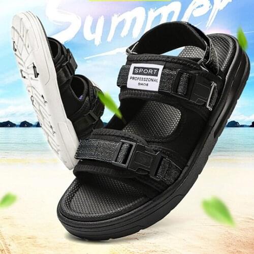FZNYL Men Sandals Soft Comfortable Summer Outdoor Shoes 2020 Breathable Fashion Casual Black Rubber Slippers Women Large Size 45
