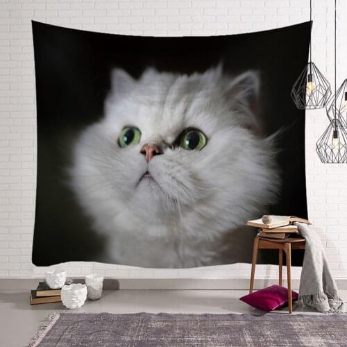 Cute cat tapestry animal wall decor farmhouse decor yoga mat 100% Polyester hanging cloth wall decor kawaii art tapestry