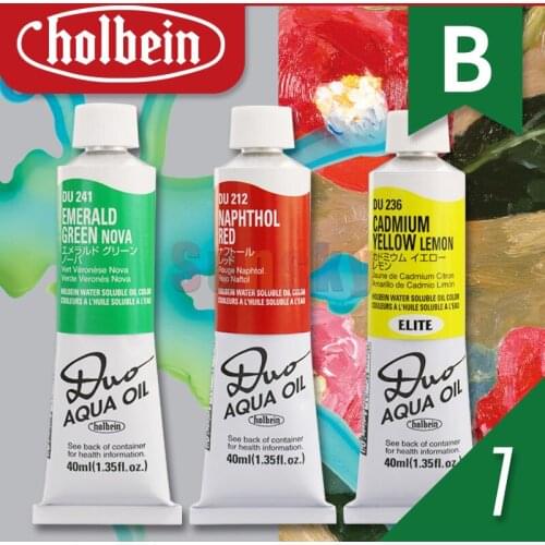 Holbein Artist DUO Waterborne Oil Painting 40ml Grade B, Water-based Oil Paint, Art Supplies , JP(Origin)