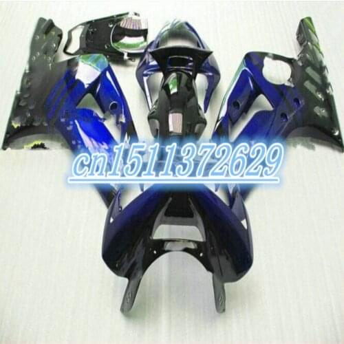 New Style ABS Motorcycle Complet Fairings kit Fit for kawasaki Ninja ZX-6R 636 ZX6R 2003 2004 03 04 Bodywork set black blue Ne