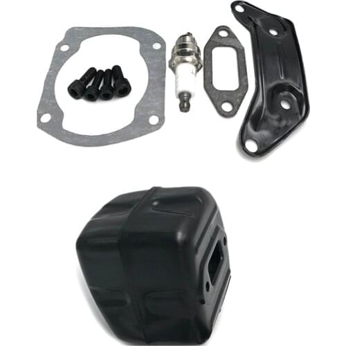 Exhaust Muffler Muffler Bracket Gasket Spark Plug Kit for Husqvarna 365 372 362 371 Chain Saw Replacement Parts