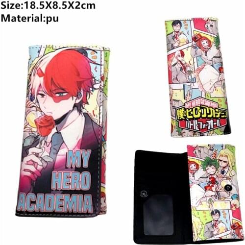 Anime Boku no Hero Academia My Hero Academia Wallet Midoriya Izuku PU Leather Button Photo Card Holders Coin Boys Girls purses