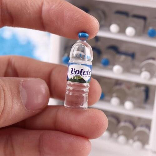 Dolls miniature dollhouse 10pcs/set Plastic imitation mineral water bottle Baby toys American mini toy accessories