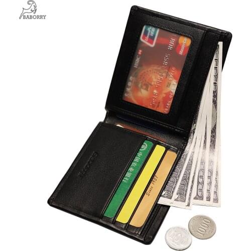 Fashion Casual Mens Wallet Top Quality First Layer cowhide Soft Purse printing Male Multi-card Mony Bag Card Holder