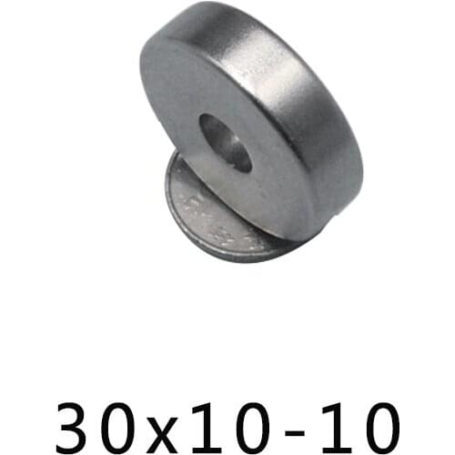 2/5/10PCSpcs 30x10-10mm N35 Powerful Magnets 30*10 mm Hole 10mm Permanent Round Countersunk Neodymium Magnetic Magnet 30*10-10mm