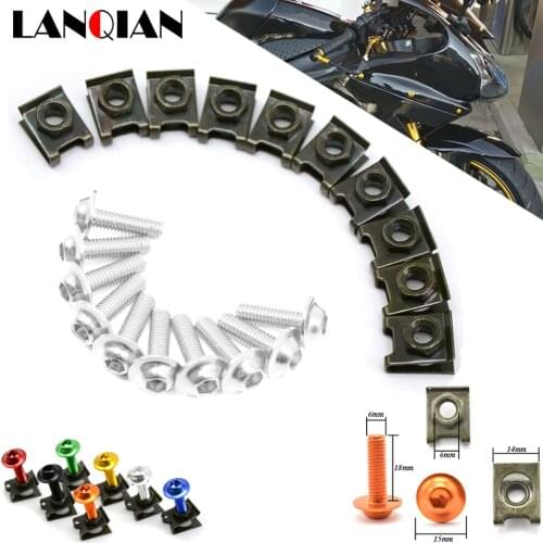 Motorcycle Fairing Screws Fastener Clips Body Spring Nut Bolts Kit For Suzuki GSR600 GSR750 GSX-S750 GSXR1000 Katana GSX600F