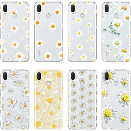 Soft Back Cover For Huawei Nova 2i 2 Lite Plus 3 3I 3E Daisy Flower White Phone Case Silicone For Huawei Nova Smart Lite 2017