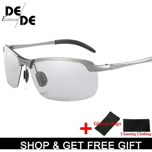 The New Photochromic Sunglasses Men Polarized driving Chameleon Glasses Change Color SunGlasses Day Night Vision Driving