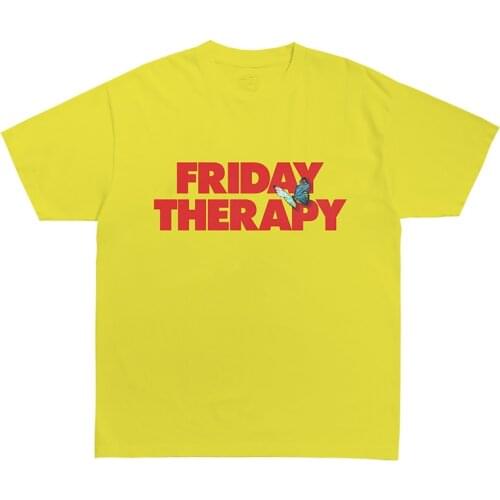 New Arrivals T-Shirt Men Women Brockhampton FRIDAY THERAPY T Shirts Cotton Hip Hop O-Neck Tee Shirt Summer Cool Streetwear Tees
