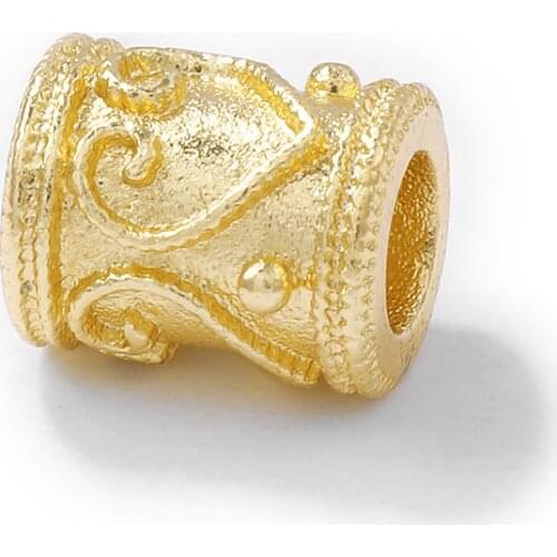 Factory Wholesale Gold Color Brass Loose Beads Necklace and Bracelet High Quality Jewelry Making Supplies Diy Accessories