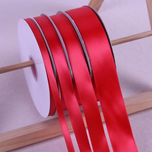 Rose Red Ribbon 100 Yards/Roll Polyester Ribbons Wedding Party Christmas Home Decoration Cake Gift Box Wrap Hand DIY Accessories