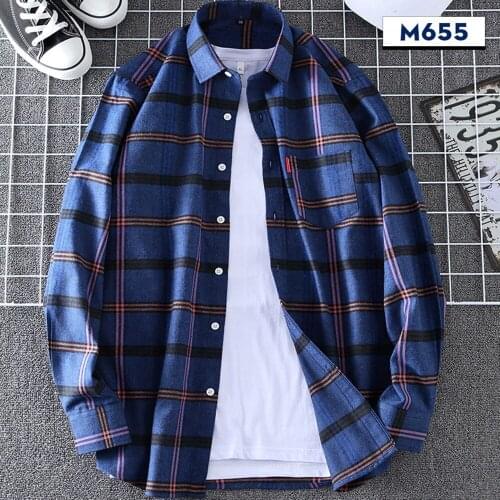 Men Plaid 100% Cotton Shirt 2021 New Spring Autumn Men Casual Shirts Long Sleeve Chemise Homme Male Check Shirts