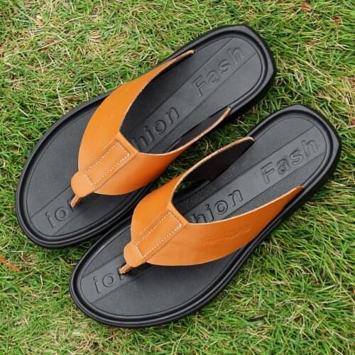 Massagemen women shoes slippers soft for summer sports leather slipper home mens unisex flops cork Mens flip sandals