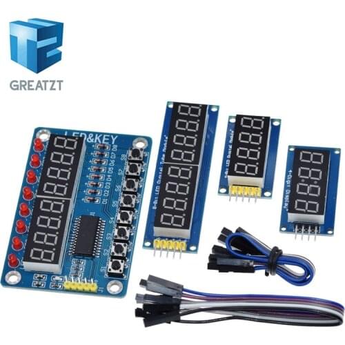 TM1637 4 Bits / TM1638 / 74HC595 8 bit Digital LED Display Module 7 Segment 0.36Inch Clock RED Anode Tube Four Serial Driver