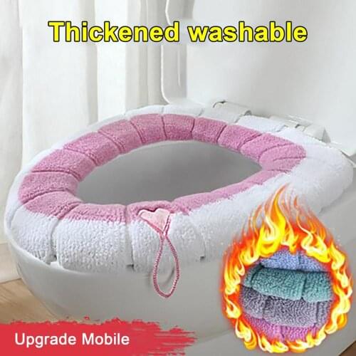 Bathroom Toilet Seat Closestool Washable Soft Warmer Mat Cover Pad Cushion Comfortable Washable Standard Reutilization D70