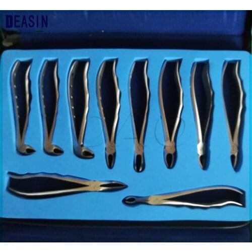 Top quality dental pliers 10pcs/set Dentagra dental forceps Kit adult tooth forceps