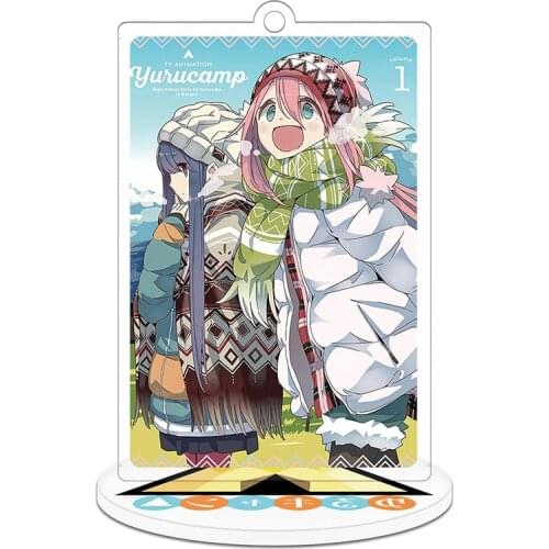Height 9cm Yuru Camp Yurucamp Laid-Back Camp Anime Action Figure Toy Acrylic Keychain Decorative Ornaments