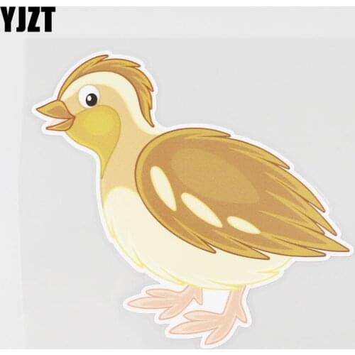 YJZT 14.7CM×14CM Birds Car Sticker Animal Design PVC Decal Cartoon Modeling 11B-0407