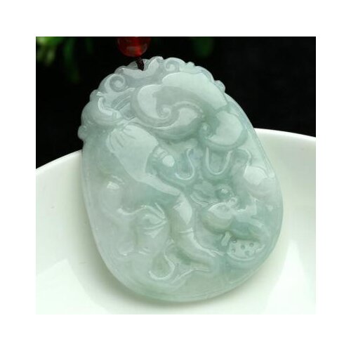 Zheru Jewelry Natural Jadeite Burma A Grade Ruyi Pendant Necklace Exquisite Jewelry Best Gift