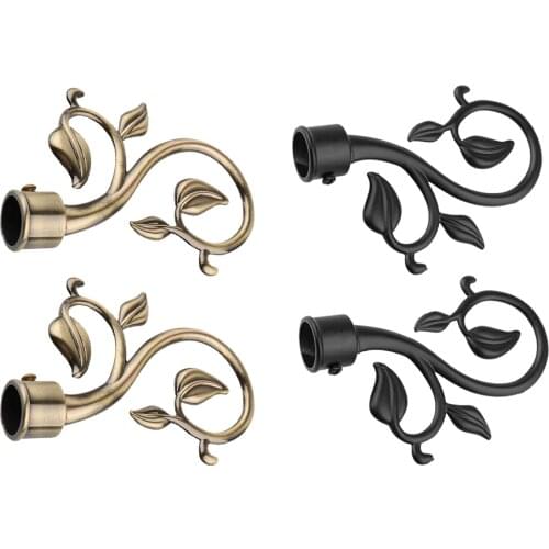 1 Pair Decorative Curtain Drapery Rod/Pole Finials Ends