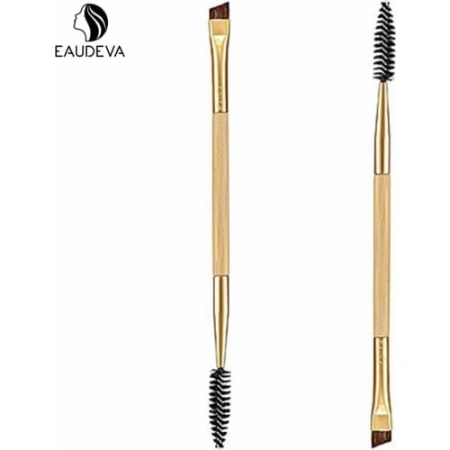 1pc Makeup Brushes Bamboo Handle Double Eyebrow Brush Eyebrow Comb Maquillage Brush Lashes Mascara Brush Beauty Tool
