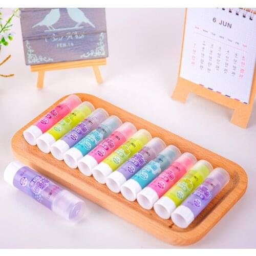 School & Office Supplies solid glue Strong Adhesives solid glue stick for Children Candy Color Solid Glue 8g