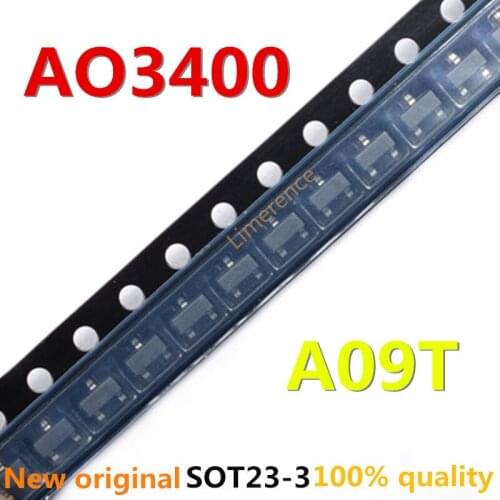 50PCS AO3400 SOT23 AO3400A SOT-23 A09T SOT23-3 SMD New and Original IC Chipset Support the BOM one-stop supporting services