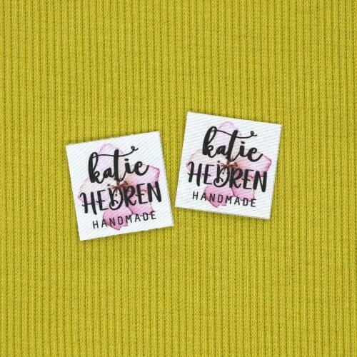 96pieces Custom Ironing Labels, Personalized Brand , Logo or Text, Clothing Labels, iron on, Square, frame (YT236)