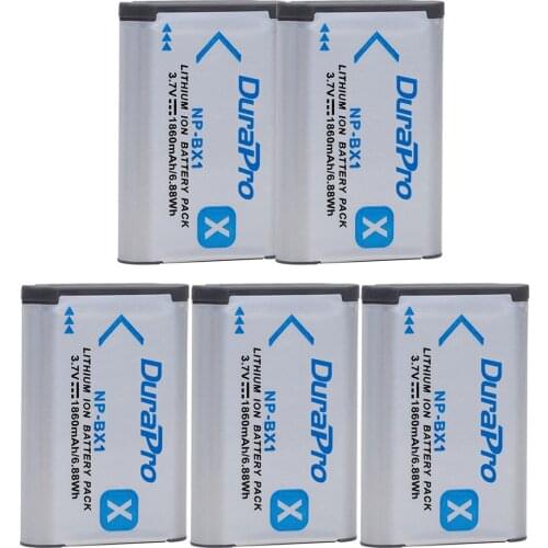 5Pc NP-BX1 1860mAh NP-BX1 NP Bx1 Battery Pack for Sony DSC RX1 RX100 AS100V M3 M2 HX300 HX400 HX50 HX60 GWP88 AS15 WX350