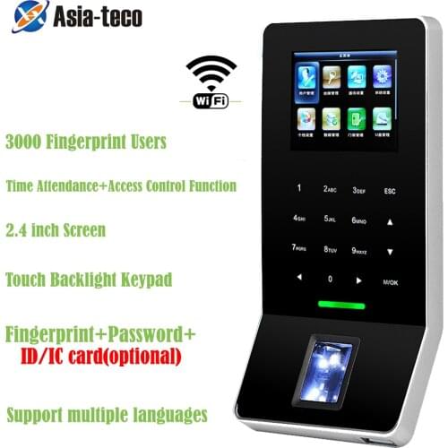 2.4 inch LCD Biometric WIFI Fingerprint Access Control Time Attendance Russian/Arabic/French language TCP/IP Fingerprint Reader
