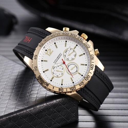 New Popular Famous Brand Men Watches Business Mens Watch Male Clock Fashion Silicone Belt Quartz Wristwatches Relogio Masculino
