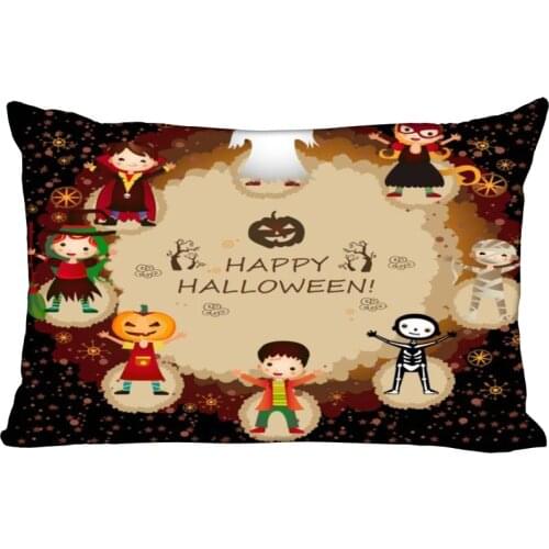Halloween Background Pillowcase Gothic Decorative 45x35cm(One Side) Rectangle Zipper Print Pillowcase New Year Pillow Cover