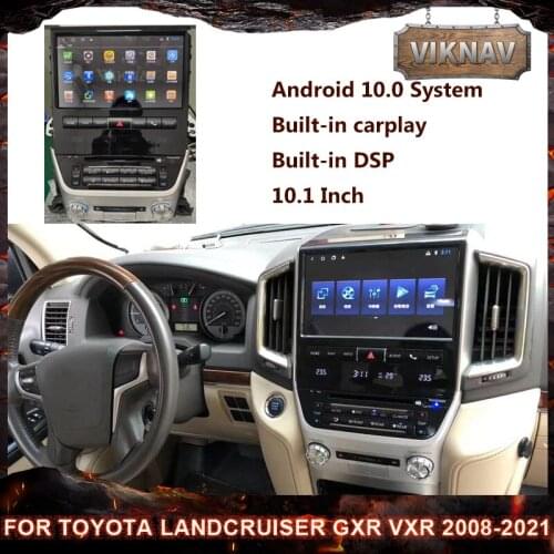Android 6+128GB Head Unit For Toyota Landcruiser GXR VXR 2008-2021 Vertical Screen Car Radio Multimedia Player GPS Navigation