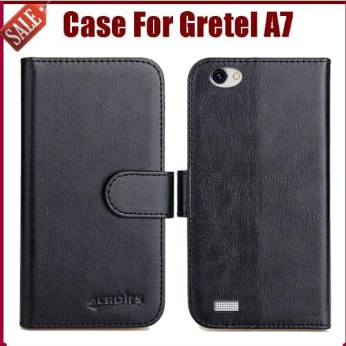 Hot Sale! Gretel A7 Case High Quality 6 Colors Flip Leather Exclusive Protective Cover For Gretel A7 Case Phone Bag