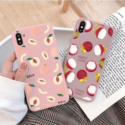 GYKZ Summer Fruit Cartoon Fitted Case For iPhone 6 11 XS MAX XR X 8 7 Plus Pineapple Kiwi Soft Matte Phone Cover Coque TPU Shell