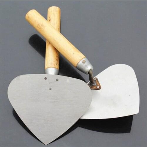 Manganese Steel Heart Shaped Round Shovel Plastering Trowel Great for Wall Floor Plastering Troweling Home Masonry Tools