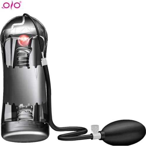 OLO Male Masturbator Cup Soft Pussy Sex Toys Transparent Vagina Adult Endurance Exercise Sex Products Vacuum Pocket Cup for Men