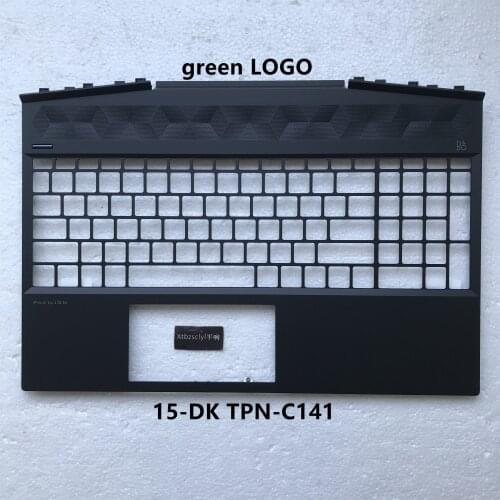 New For HP 15-DK Tpn-C141 Upper Shell Top Case Green Printing Keyboard cover AP2K8000310