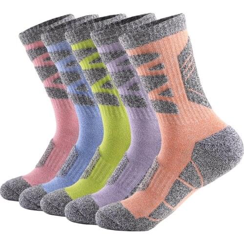 New Women High Quality Cotton Thicker Breathable Warm Running Socks Wicking Sweat Climbing Hiking Outdoor Sports Socks