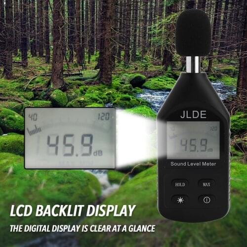 Clear Digital Noise Detector Monitoring LCD Backlight Sound Level Meter Mini Lightweight High Accuracy
