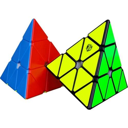 Qiyi BELL V2 M Magic Cube X-man Pyramid Magnetic 3x3x3 Pyramind magic cube 3x3 Speed Cube Magnet Position System Cubo Magico