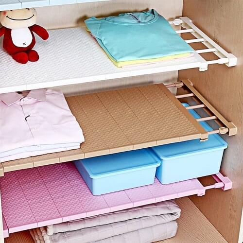 Adjustable Closet Organizer Muti-function Storage Shelves Space Saving Wardrobe Clothes Divide Rack Kitchen Home Cabinet Holders