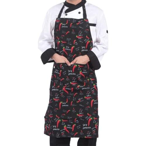 Adjustable Half-length Adult Apron Striped Hotel Restaurant Chef Waiter Apron Kitchen Cook Apron With 2 Pockets