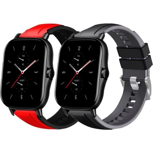 20mm/22mm Silicone band For Amazfit GTS/2/2e/GTS2 Mini/GTR 42mm/47mm/GTR2/2e/stratos 2/3 smart Watch Bracelet Amazfit bip strap