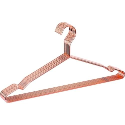 M17D 10 Pcs Heavy Duty Metal Hangers with Notches Clothes Coat Suit Shirt Organizer